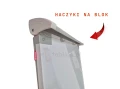 Flipchart mobilny suchościeralny magnetyczny 68x105xh220 cm z rozkładanymi ramionami MemoBe  - Odchylony docisk papieru, z widocznymi haczykami  w flipcharcie