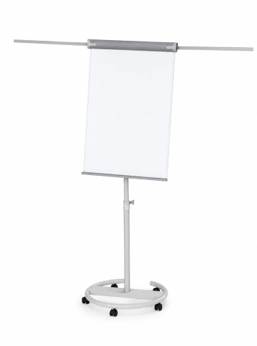  Flipchart mobilny suchościeralny magnetyczny 68x105xh220 cm z rozkładanymi ramionami MemoBe 