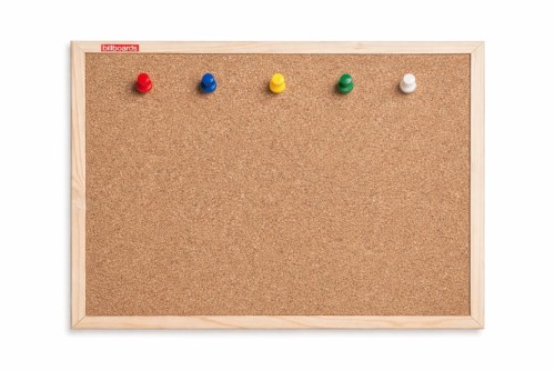 tablica korkowa w ramie drewnianej 65x95 cm do  pinesek